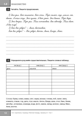 Хоровод : рабочая тетрадь : Уровень А1. Том 1.